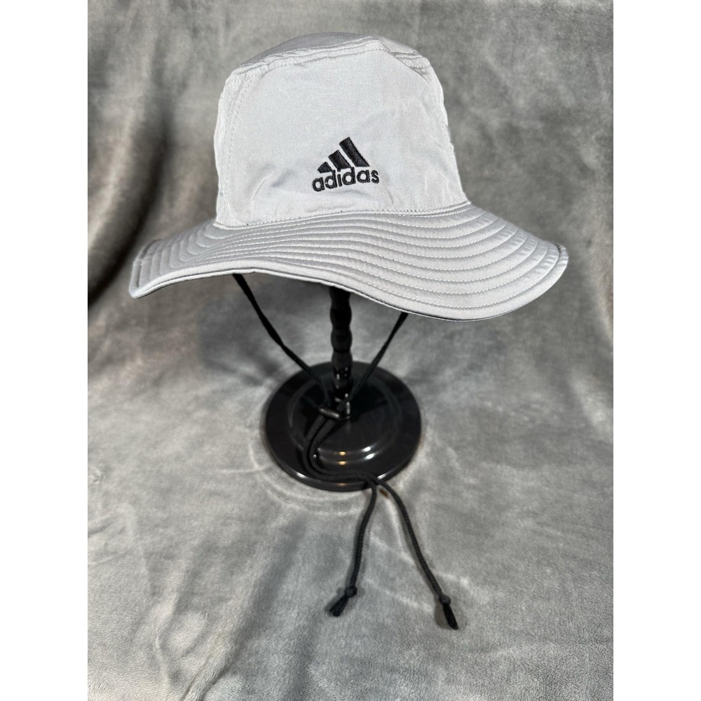Adidas Hat Boonie One Size Gray AEROREADY Wide Brim Sun Hiking Mens Outdoor